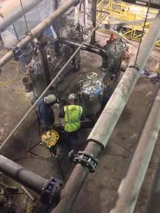 pipe working